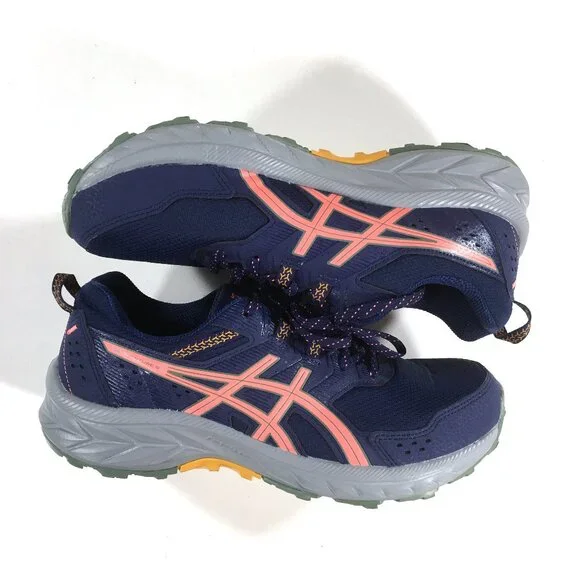 Asics Gel Venture 9 Trail Running Shoes Womens Size 9.5 Blue 1012B313 - Picture 2 of 10